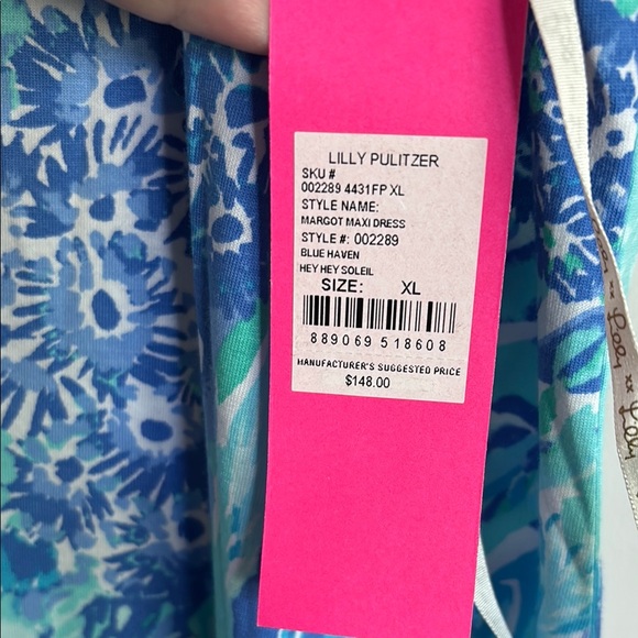 Lilly Pulitzer Blue and Green Maxi Dress - Picture 3 of 8